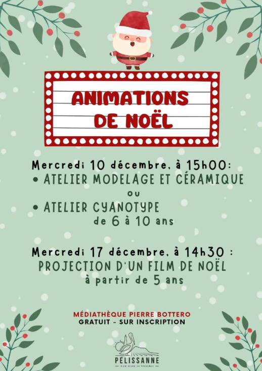 affiche decembre animations noel 2025